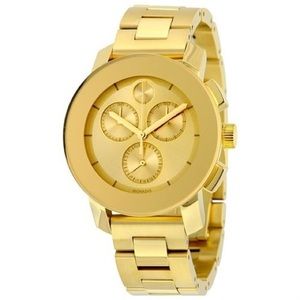 MOVADO BOLD CHRONOGRAPH GOLD DIAL UNISEX WATCH
